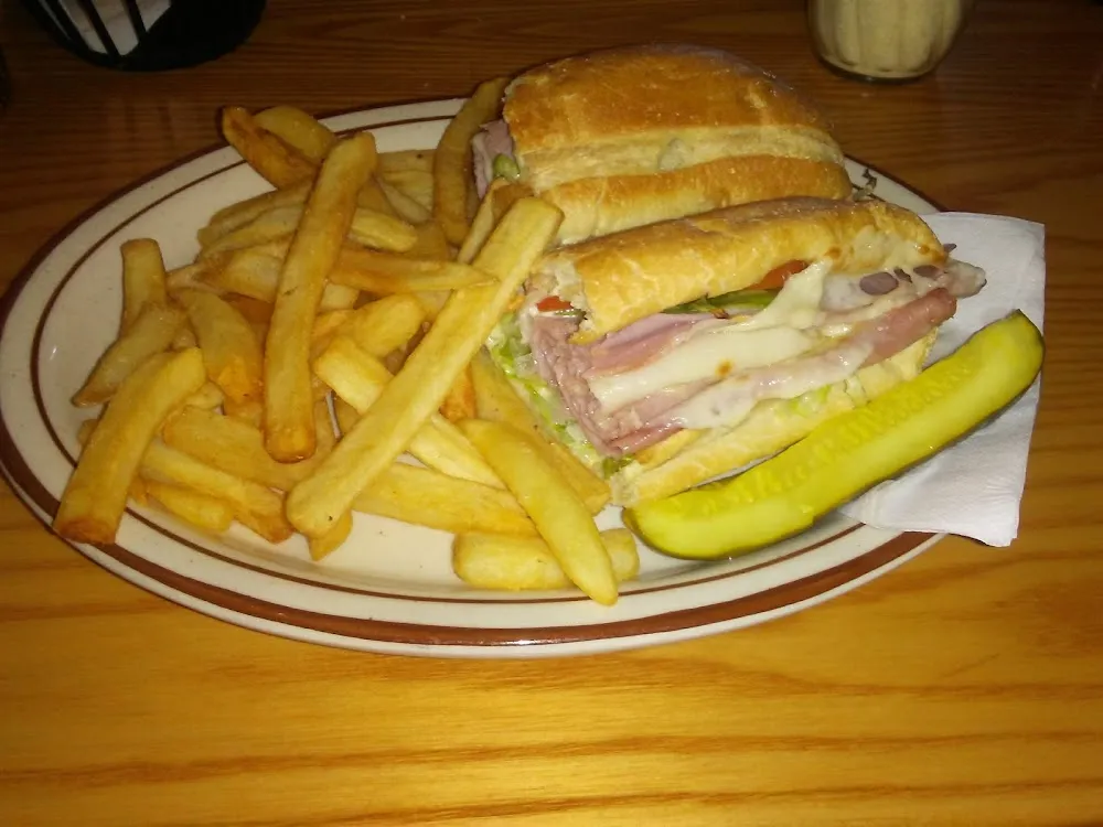 Hot Ham Sub with Fries